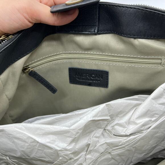 American Leather Co. Taylor Triple Entry Satchel Black Color Handbags - Picture 12 of 13